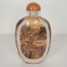 中国骨董品 内画 手描き アート花瓶　鼻煙壺 中国骨董品 内画 手描き アート花瓶 鼻煙壺