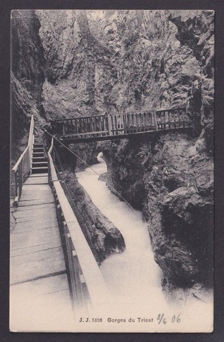 SCHWEIZ, Vintage Postkarte, Trient Schluchten