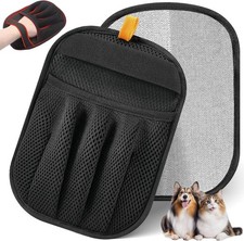 WUSSIO Pet Hair Removal Glove for Cats & Dogs, Upgraded Five-Finger BLACK