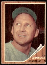 1962 Topps EX #195 Joe Cunningham Chicago White Sox