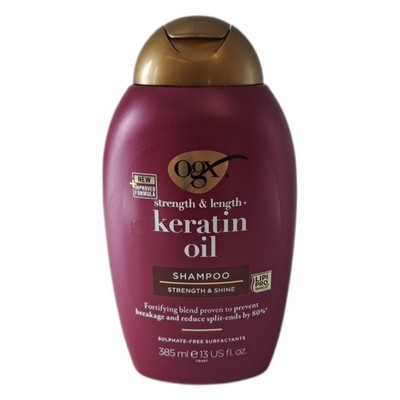 OGX Keratin Oil Shampoo kräftigendes Anti Haarbruch Shampoo mit Keratin Öl für s