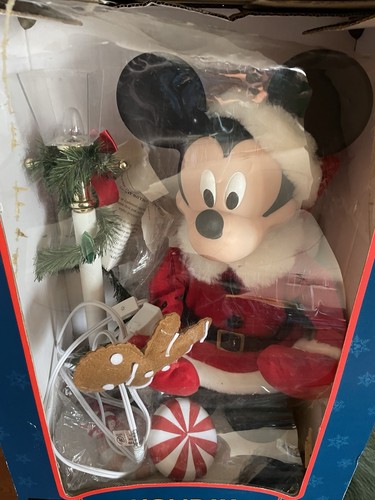 Vintage 1996 Santa's Best Disney Holiday Animation Mickey Mouse Christmas Lamp - Picture 2 of 15