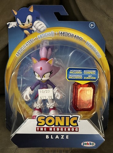 Jakks Pacific Sonic the Hedgehog Blaze 4" Figure with Sol Emerald - BRAND NEW - Picture 1 of 3