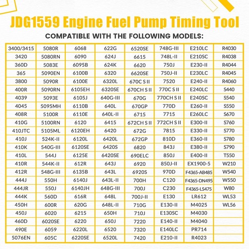 Herramienta de distribución JDG1559 40610 para bomba de combustible Stanadyne motor John Deere - Imagen 4 de 9
