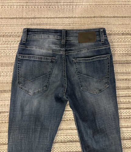 Cool—Mens BKE Jeans 28R 28x30 (29 Actual) Straight Leg Dark Blue Stretch Denim - Picture 7 of 8