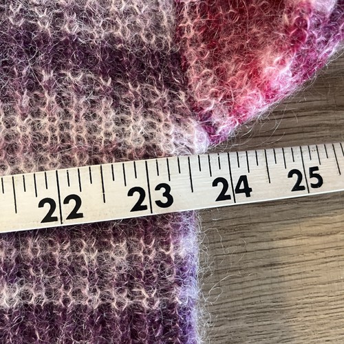 Elsamanda Sweater Purple Striped Pullover Size Large Alpaca Wool Mohair Italy - Picture 8 of 9