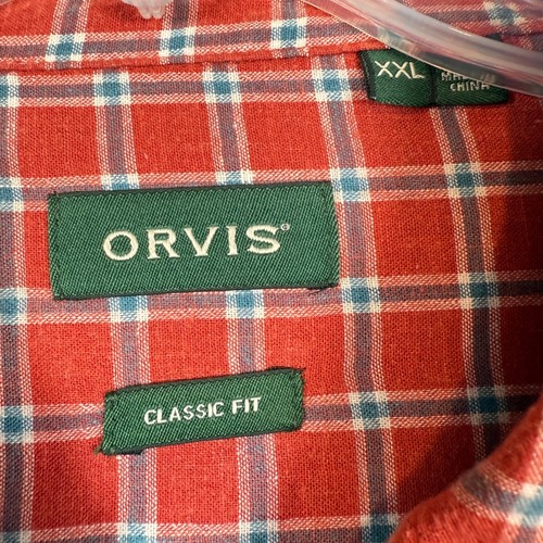 Orvis Herren Herren XXL Classic Fit Hanf Kariert Button Down Langarm Hemd - Bild 5 von 6
