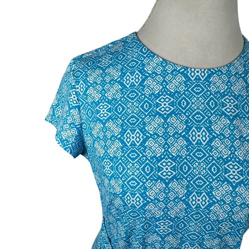 J. McLaughlin Havana Minikleid blau Faux Wickelgürtel Beachy Catalina Gr. M - Bild 4 von 11