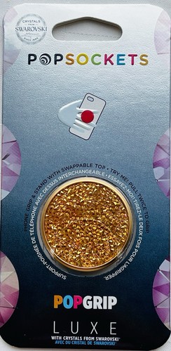 POPSOCKETS LUXE *SEHR SELTEN* SWAROVSKI KRISTALLE POPGRIP GOLDEN METALLIC SUNSHINE - Bild 9 von 11