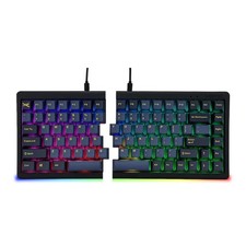 MD770 RGB BT5.0 Glaze Blue TKL Ergonomic Mechanical Keyboard, 75% Split Layou...