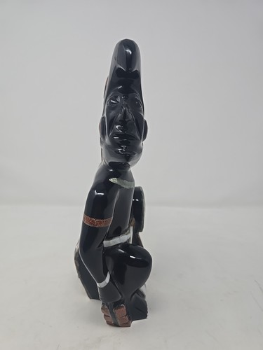 Figura maya de obsidiana tallada a mano. Figura de 11 pulgadas de alto rara - Imagen 2 de 20