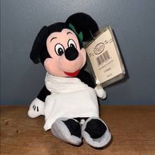 The Disney Store TOGA MICKEY MOUSE Bean Bag plush 10” stuffed Animal Doll Greek