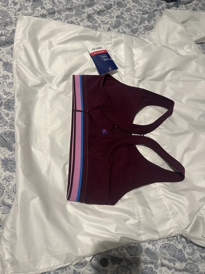 NUEVO CON ETIQUETAS CHAMPION Mujer XS Auténtico Logo Medio Impacto Compresión Foto 2 de 2