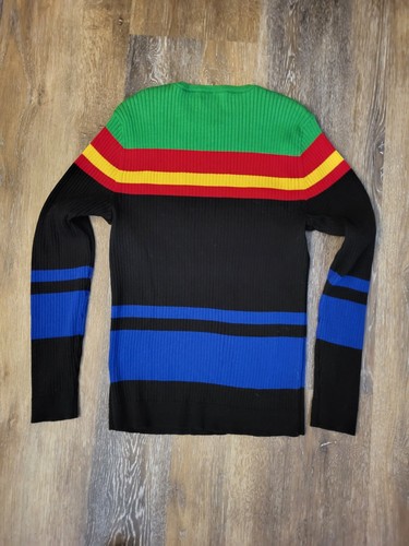 LAUREN RALPH LAUREN TAILLIERTER STRICKPULLOVER MIT REGENBOGENSTREIFEN DAMEN GR. XL - Bild 3 von 6