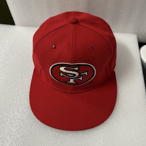 Vintage NFL San Francisco 49ers New Era Hat Cap Fitted 7 1/8 Red Pro Model Rare - Picture 2 of 16