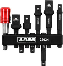 ARES 22034 – 9-Piece Impact Grade 3-Inch Socket Extension and Bit Coupler Set 