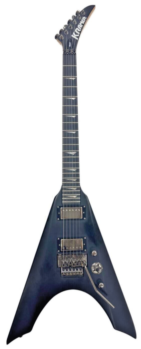 kramer NITE V Flying V フライングV エレキギター Amazon.com: Kramer Nite-V String Thru Body, Royal Blue