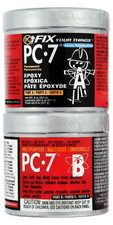 PC Products PC-7 Epoxy Adhesive Paste, Two-Part Heavy Duty, 1/2lb in Two Cans,