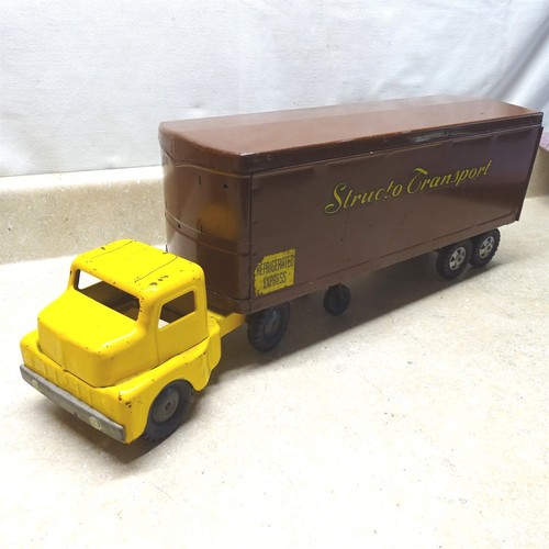 Vintage Structo Toys Semi Truck, Transport Refrigerated Express Tractor Trailer - Picture 16 of 16