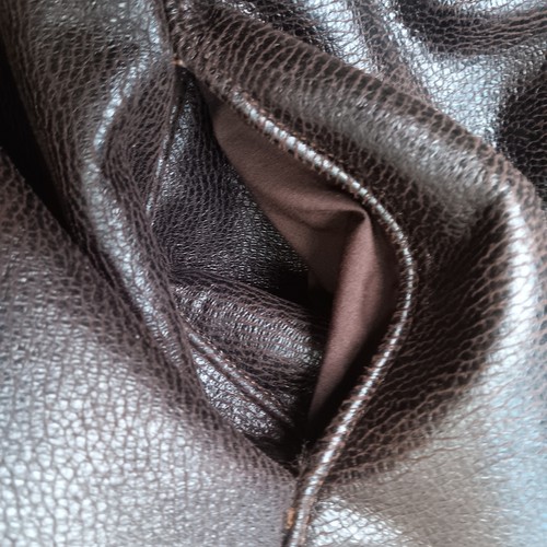 Bagatelle Faux Fur & Suede Draped Asymmetrical Open-Front Jacket w/ Pockets Sz M - Picture 7 of 12