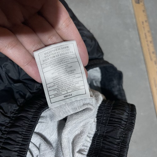 Vintage Y2K Nike Windbreaker Pants Womens Large Black Swish Lined Activewear - Picture 5 of 9