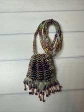 Beaded Purse Colored Glass Beads and Strap