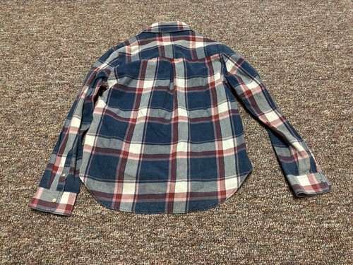 Flag & Anthem Pearl Snap Button Up Shirt Mens Medium NWT Red Blue Plaid  - Picture 8 of 10