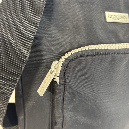 Baggallini Black Crossbody Bag Purse Nylon Front Pocket Washable Water Resistant - Picture 4 of 11