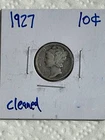 1927 10¢ Mercury Dime -Lightly Cleaned BUT Free Shipping!-