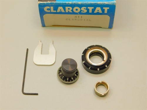 Clarostat 411 Clarodial 10-Turn 1" Counting Dial for 1/4" Shaft Black No Brake - Picture 2 of 2