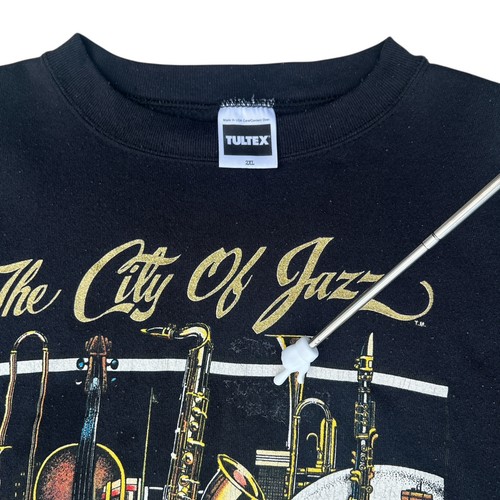 Vintage 80’s Tultex Crewneck New Orleans The City Of Jazz Music Blues Mardi Gras - Bild 3 von 6