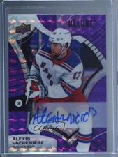 2021-22 Upper Deck Allure Purple Diamond Auto /10 Alexis Lafreniere #59 Auto