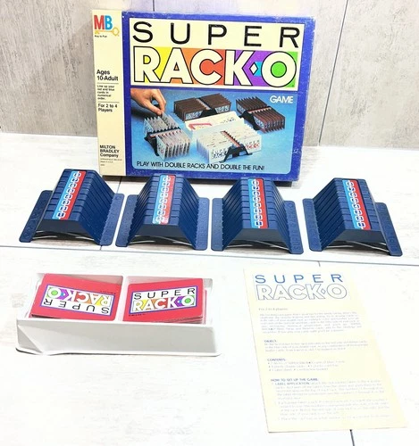 Super Rack-O Vintage 1983  Game Milton Bradley  Complete Crisp Cards