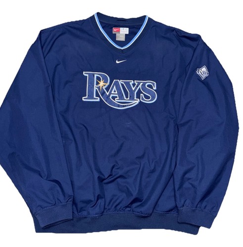 Men's 2XL Tampa Bay Rays Baseball Nike Genuine Pullover Embroidered - Picture 2 of 3