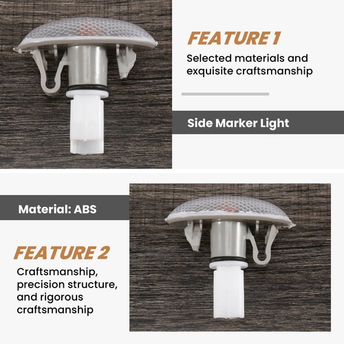 632574 2 X Turn Side Marker Light Repeater Lamp Indicator for 206 407 607 O6G5 - Foto 2 di 7