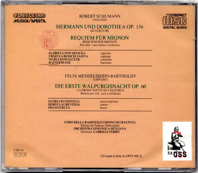 Schumann: Hermann und Dorothea; Requiem f r Mignon Schumann: Hermann und Dorothea; Requiem f r Mignon