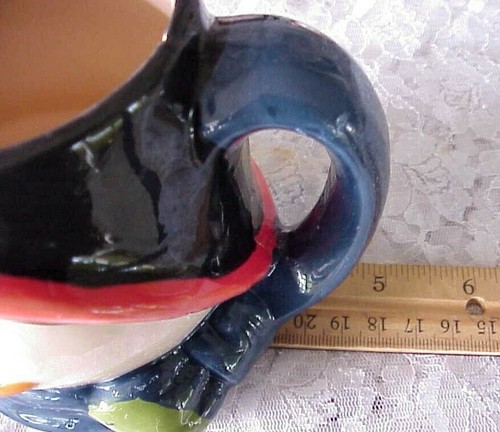 Vintage Christmas Snowman Face Mug Cup (4) Royal Norfolk Ceramic Carrot Nose - Picture 5 of 8