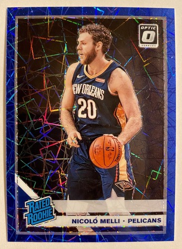 2019-20 Optic Nicolo Melli Blue Velocity Prizm Refractor Rookie SP RC Pelicans - Photo 11 sur 12