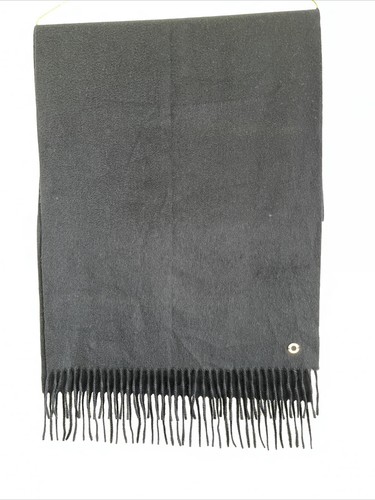 Loro Piana Unisex Adults Cashmere Fringe Trim Neck Scarf Navy Blue 69" X 16.6"