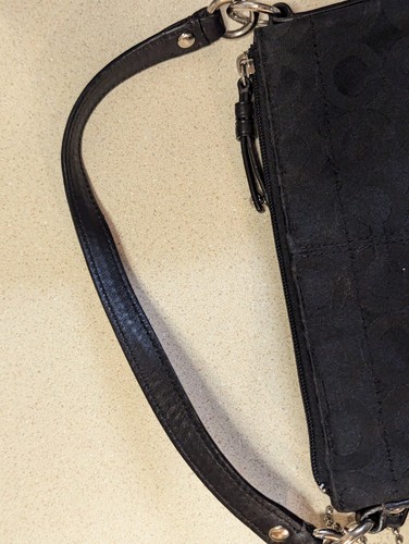 Coach Black Op Art Signature Convertible Crossbody Handbag 43107 - Picture 10 of 22