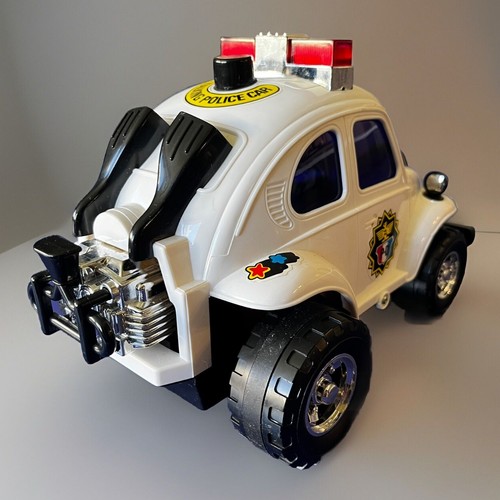 Vintage VW Volkswagen Beetle Battery Operated Talking Police Car - Made in Japan - Picture 7 of 24