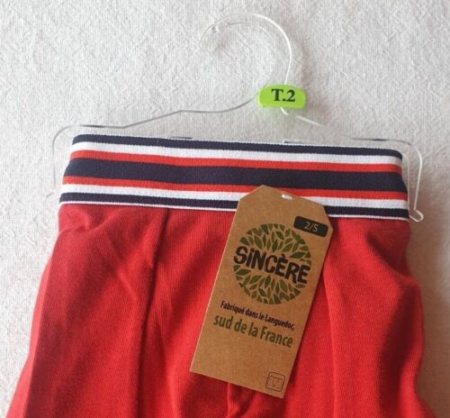 Boxer rouge neuf Sincère fabriqué en France - Imagen 3 de 4