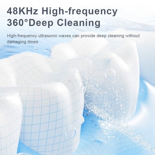 Ultrasonic cleaning machine, denture cleaner, 4LED lights, 45 KHz high frequency - Picture 2 of 18