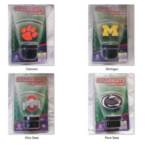 NCAA Hi-Tech LED Night Light by Authentic Street Signs -Select- Team Below - Picture 1 of 12