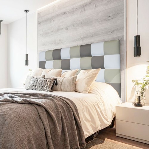 ONEK-DECCO Cabecero de cama tapizado en Polipiel Mod. KANSAS Patchwork 8 (125cm) - Imagen 1 de 6