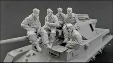 1/35 WWII German Tank Crew Resting Resin Figure Set (only 5 figures) Unassembled