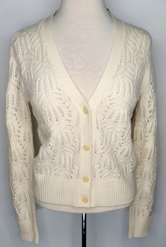 170 $ Polo Ralph Lauren Damen XS cremefarbener ALPAKAWOLLE PULLOVER Cardigan EXTRA SMALL - Bild 1 von 12