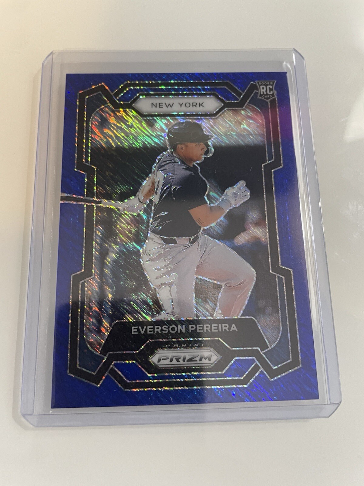 2024 Prizm Everson Pereira /15 Blue Shimmer FOTL Rookie Yankees SSP RC