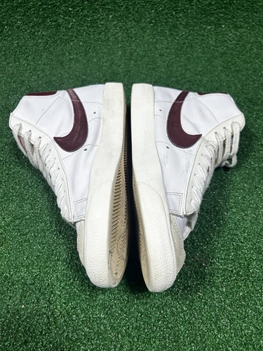 Size 8- Men’s Nike Blazer '77 Vintage Mid White Dark Beetroot - Picture 9 of 11