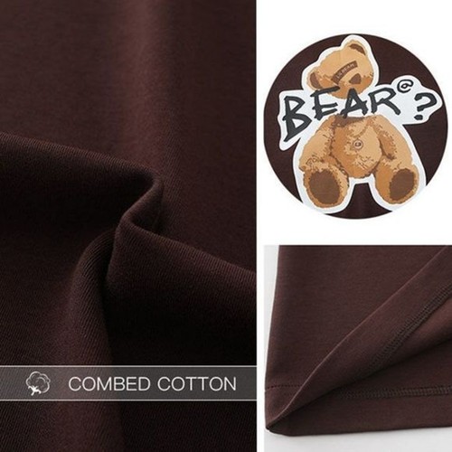 Teddy Bear Cotton Nightdress | Women Sleep Gown Pajama Robes - Picture 3 of 4